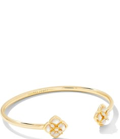 From Kendra Scott , this bracelet features:Cuff bracelet14K gold plated over brass Approx.2.28 inner diameter, 0.49 L X 0.49AdjustableImported. Kendra Scott Gold Bracelet, Kendra Scott Bracelet Clover, Kendra Scott Cuff Bracelet, Kender Scott, Kendra Scott Rings, Hoco Jewelry, Cheap Gold Jewelry, Jewellery Elegant, Kendra Scott Ring