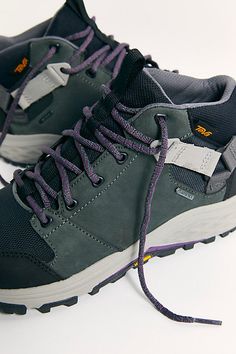 Tackle the trails in these rugged hiker boots from Teva featuring a waterproof design in durable leather and a lightweight and comfortable fit.* Made with recycled materials* Cushioned EVA midsole* Supportive fit Hiker Boots, Blue Fits, Trail Shoes, Design Case, New Tops, Boot Shop, Boho Outfits, Recycled Materials, Hiking Boots