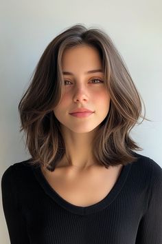 Discover the versatility of shoulder-length hairstyles!Stay effortlessly stylish! #ShoulderLengthHair #ChicHairstyles #HairInspo #TrendyLooks #EffortlessStyle Side Bangs, Chic Hairstyles, Winter Hairstyles, Shoulder Length Hair, Girl Next Door, Length Hair, Bobs Haircuts, Shoulder Length, Hair Highlights