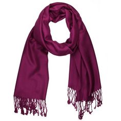 Large pashmina scarf shawl wrap / solid color / Length Approx. 80" with Fringes (72" + 4" Fringe each side) / Width Approx. 27" / variety color available Size: One Size.  Color: Purple.  Gender: female.  Age Group: adult. Wine Outfit, Purple Scarves, Wrap Scarf, Pashmina Shawl, Pashmina Scarf, Shawl Wrap, Cashmere Scarf, Shawls And Wraps, Scarf Shawl