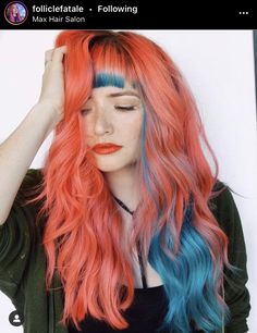 Coral Hair, Vivid Hair, Pulp Riot Hair Color, Pulp Riot Hair, Pulp Riot, Hair Color Pink, Mid Length Hair