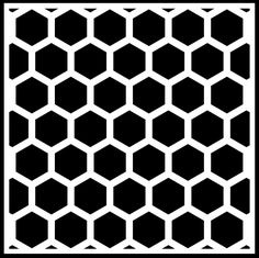 a black and white pattern with hexagonal shapes