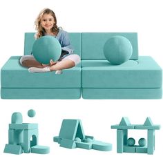 Linor Modular Toddler Couch is a multifunctional 10Pcs Kids Couch for Playroom. It can effectively inspire kids' imagination and creativity, they can not only use them to spell out many interesting shapes but also can be used as foam climbing blocks to fully exercise children's climbing ability At the same time, this Kid Couch also provides a warm interactive space for the family. With this modular kids' couch, the whole family can spend quality time together and be entertained. It creates a fan Toddler Bedroom Playroom, Couch For Bedroom, Foam Couch, Toddler Couch, Baby Couch, Interactive Space, Fold Out Couch, Kids Couch, Sofa Modular