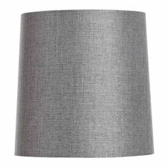 a grey lamp shade on a white background