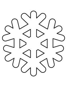 a snowflake is shown in black and white