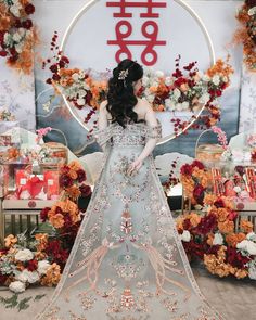 Sangjit, Birthday, Wedding Decor (@joyful.projects) • Instagram photos and videos Tinghun Gown, Cheongsam Sangjit, Wedding Concept Ideas, Sangjit Decoration, Decor Engagement, Wedding Concept, Tambour Embroidery