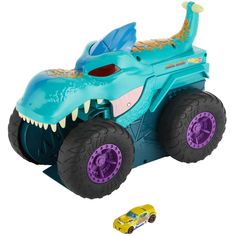 a toy car with an alligator on the front