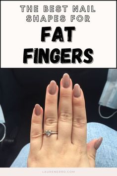 The 5 Best Nail Shapes For Fat Fingers - Lauren Erro Best Nail Shape For Short Nails, Rounded Coffin Acrylic Nails, Shape For Short Nails, Round Tip Nails Acrylic, Short Fingers Nail Shape, Short Acrylic Nail Shapes, Chubby Fingers With Acrylics, Best Nail Shape For Chubby Hands, Oval Nail Shapes