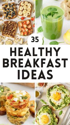 healthy breakfast ideas with the title overlay