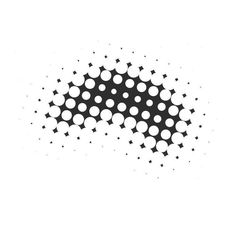 an abstract black and white image with stars in the center, on a white background