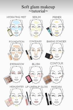 Soft Makeup Step By Step, Soft Makeup Look Step By Step, Soft Makeup For Beginners, Glam Makeup Looks Step By Step, Steps To Prep Face Before Makeup, How To Soft Glam Makeup, Diy Glam Makeup Tutorial, Full Glam Makeup Routine, Simple Soft Glam Makeup