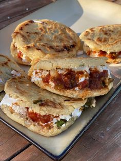 some food is sitting on a plate and ready to be eaten