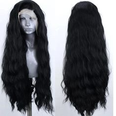 PRICES MAY VARY. lace front wigs straight wigs with high quality Average Cap Size(22.5Inch) With Adjustable Straps and 3 Combs Easy to Take High quality swiss lace, strong and soft, never hurt skin. Synthetic Hair Heat Resistant Up To 160 Degrees Same Color And Hair Style As Pic 
 Hair Material:100% High Quality Heat Resistant Synthetic Hair Fiber 
 Cap Size: FLEXIBLE & ADJUSTABLE-Average Cap Size(22.5Inch) With Adjustable Straps and 3 Combs. 
 Hair Color:Black 
 Hair Style:Long Wavy 
 Wigs Weig Best Lace Wigs, Black Wavy Hair, Wig Party, Natural Black Women, Brown Wig, Long Wavy Hair, Straight Wig, Synthetic Lace Front Wigs, Hair Color For Black Hair