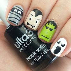 unhas para halloween. nail art para halloween. Dia das bruxas. Unhas decoradas. Nail Art Pastel, Nagel Stamping, Halloween Nail Art Easy, Halloween Nails Diy, Unghie Nail Art, Halloween Nail Designs