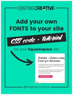 an email form with the text, add your own font to your site for your squarespace site