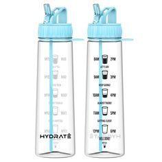 Getting your daily allowance of water can be difficult. Which is why we designed our Hydrate bottle to come with time markings helping you track your water intake and motivating you to hit your daily targets. DESIGN - Our leak proof water bottle is ergonomically designed for single-handed use. With a one flick open nozzle and leak-proof seal, cold drinks will refresh your exercises with a fast and smooth water flow for hours! BPA FREE & HIGH QUALITY - Made from the toughest and safest BPA Free n Leak Proof Water Bottle, Clear Water Bottle, Daily Water Intake, Large Water Bottle, Motivational Water Bottle, Bottle With Straw, Water Intake, Water Bottle With Straw, Insulated Water Bottle