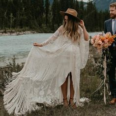 Lace Wrapped Two Piece Tassel Batwing Sleeve Bohemia Wedding Dress Boho Wedding Dresses BlissGown Fringe Wedding Dress, Long Sleeve Wedding Dress Boho, Boho Wedding Dresses, Bohemian Wedding Dress Lace, Bespoke Wedding Dress, Boho Bridal Gowns, Wedding Dress Lace, Bohemian Bridal, Bridal Dresses Lace