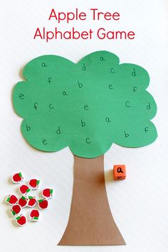 an apple tree alphabet game for kids