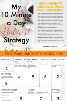 a flyer for a digital marketing plan