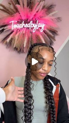 Cleveland, OH 📍 on Instagram: "2 Boho Braids With Dramatic Edges 😍😍😍😍😍😍😇  April Books Opened!!!    #clevelandbraider #houstonbraider #atlantabraider #stitchbraids #freestylebraids #216braids #knotlessbraids #labraider#explorepage #daytonhairstylist #daytonbraider #reels" Boho Feeder Braids, Boho Feedin Braids, Braided Hairstyles For Girls Black, Boho Two Braids, 2 Boho Braids, Boho 2 Braids, Feed In Braids French Braid, Two Boho Feed In Braids, 5 Braids