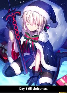 Day 1 till christmas. – popular memes on the site iFunny.co #fate #gaming #anime #fate #alter #saber #day #till #christmas #meme Saber Christmas Fate, Fate Stay Night Characters, Fate Heaven's Feel, Saber Fate Grand Order, Saber Fate Stay Night, Kara No Kyoukai