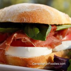 a close up of a sandwich on a plate