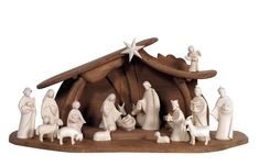 a nativity scene with the birth of jesus