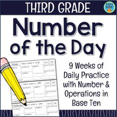 the third grade number of the day workbook