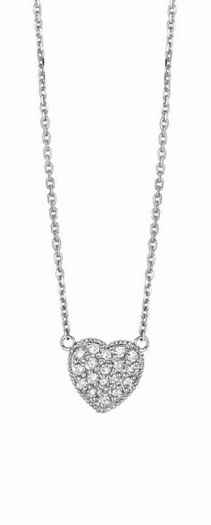 Pave Style Code# N5112PD_NK Chain: 18 inches Setting: Pave Dimensions: 3/8 inch in height, 3/8 inch in width Diamond 1: Diamond Shape 1: Round Qty of Diamond 1: 18 Setting 1: Pave Total Dia Weight: 0.25 Clarity: SI2 Color: G-H Gold Karat: 14K Color 2: Rose Approxe WT Grams: 2.10 Diamond Heart Necklace, Diamond Jewelry Store, Heart Necklace Diamond, Rose Gold Chain, Best Diamond, Diamond Shape, Diamond Heart, Color 2, Heart Necklace