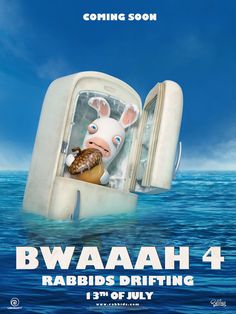 the movie poster for bwaaah 4 rabbits drifting