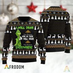 I Will Drink Tequila Patron Everywhere Christmas Ugly Sweater - Afrodom Twisted Tea, Christmas Ugly Sweater, Cozy Knit Sweater, Bud Light, Chic Sweaters, Sweater Collection, Sweater Gift, Urban Chic, Wool Blend Sweater