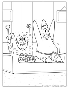 spongebob and patrick coloring pages