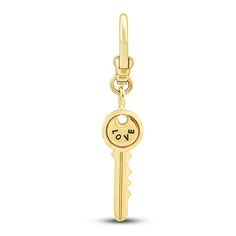 Inspired by a fabulous vintage find by our designer Lisa Salzer, this petite 10K yellow gold key is inscribed with the word "Love" on its front. A symbol of new beginnings, openings, freedom and success, this timeless key can open many doors. With love at the forefront, this charm holds a powerful symbol in a small package - the key to one's heart. 10K yellow gold The charm is finished with an exclusive 10K yellow gold swivel fob clasp Create your own unique curation as you build your Charm'd by One Upper, Lulu Frost, Gold Key, Jared The Galleria Of Jewelry, Key To My Heart, January 2024, David Yurman, New Beginnings, Heart Charm