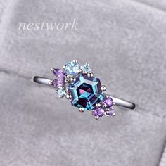 This Engagement Rings item by nestwork has 82 favorites from Etsy shoppers. Ships from Metuchen, NJ. Listed on Nov 23, 2022 Engagement Ring Hexagon, Amethyst Wedding Rings, Hexagon Engagement Ring, Ring Hexagon, Hexagonal Ring, Amethyst Wedding, Ring Cluster, Art Deco Wedding Rings, Alexandrite Engagement Ring