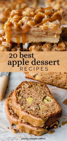 the best apple dessert recipe is made with apples, cinnamon and walnuts