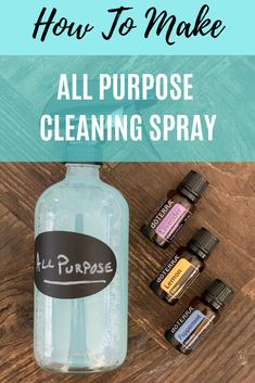 an all purpose cleaning spray bottle with the words how to make it in front of it