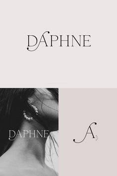 the back of a woman's neck with words above it that read daphne