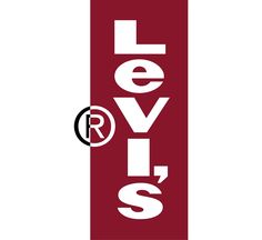 a red banner with the words levi's on it