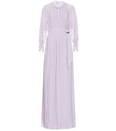 Roland Mouret - Springbrooke silk maxi dress | Mytheresa Embellished Midi Dress, Mauve Purple, Georgette Dress, Cape Sleeves, Keyhole Neckline, Roland Mouret, Cotton Maxi, Maxi Dress Cotton, Silk Maxi Dress