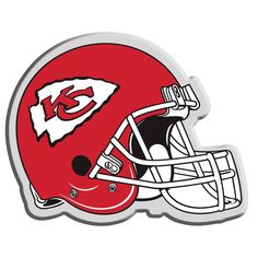 the kansas chiefs helmet sticker is shown