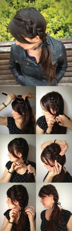 Wanna do :) Summer Braids, Stylish Hairstyles, Hair Braiding, Chic Hairstyles, On The Top