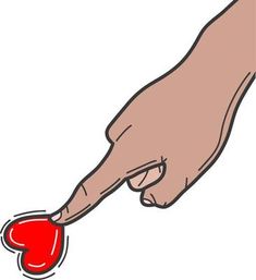 a hand holding a red object in it's right hand, with another hand reaching for it