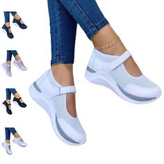 Top Rated Womens Closed Toe Sandals Walking Shoes Ladies Trainers Casual Comfort Loafers, winter shoes Shoes Mary Jane, Sneakers Walking, Orthopedic Sandals, Shoes Walking, Sneakers Patterns, Closed Toe Sandals, Sandals Casual, Slingback Flats, Female Style