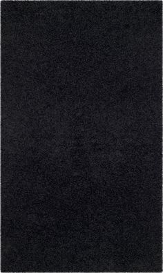 Add contemporary style to living room or family room decor with the provocative hues and lush texture of this black shag carpet from Safaviehes Laguna Shag Collection. Power-loomed using durable synthetic yarns, this contemporary styled, easy-care shag brings flowing dimension and seductive coloring to mod home furnishings.. No BackingFrom well-respected manufacturer, Safavieh, we are happy to offer 14 choices of fashionable patterns and colors in their Laguna Shag collection. Each one with a un Solid Color Area Rugs, Charles Henry, Sack Dress, Textured Carpet, Carpet Texture, Solid Area Rugs, Nature Color Palette, Black Area Rugs, Black Rug