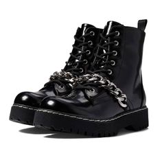 Unionbay Hashtag Black Chain Detail Combat Boots - New In Box The Hashtag Boot From Unionbay Is Easy To Pair With Your Whole Wardrobe Thanks To The Classic Design. Pair This With Anything From Dresses To Distressed Jeans For Your New Go-To For Any Season. Pull-On Style With Side Zip Closure. Silver Toned Hardware Over Vamp. Attached Soft Padded Insole. Round Toe Silhouette. Man-Made Upper, Lining And Insole. Unionbay Boots, Pink Combat Boots, Lace Combat Boots, White Combat Boots, Combat Boots Style, Rider Boots, Platform Boots Chunky, Pink Beanies, Black Platform Boots