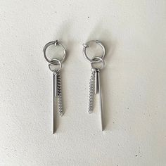 ▪️▪️▪️PRODUCT Hipster Dangle Bar Clip On Earrings 316L surgical stainless steel  Never Fade and Hypoallergenic One Pair of Earrings ( 2pc ) Care instructions: avoid contact with liquids (swimming pool chlorine, perfume, beauty products) wipe dry with a soft cloth. VISIT STORE FOR MORE PRODUCT 🔗 https://www.etsy.com/ca/shop/TWISTEEL ▪️▪️▪️ S H I P P I N G   All orders will be shipped on the next business day UNITED STATES  - USPS First-Class Mail * 4 - 14 Business Days  Tracking & Insurance included CANADA - Canada Post * 4 - 14 Business Days Tracking & Insurance included EUROPE * 6 - 14 Business Days Tracking & Insurance included AUSTRALIA & ASIA  * 6 - 21 Business Days Tracking & Insurance included ▪️▪️▪️ S A T I S F A C T I O N * G U A R A N T E E Accidents happen, send us a message, an Cheap Gothic Nickel-free Earrings, Affordable Silver Drop Clip-on Earrings, Roach Clip Earrings, Clip Dangle Earrings, Cheap Silver Clip-on Earrings, Affordable Punk Style Earrings For Gifts, Cheap Silver Drop Clip-on Earrings, Cheap Punk Style Earrings For Gift, Clip On Earrings For Men