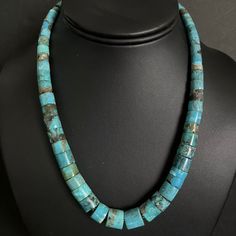 Sterling Silver Turquoise Heishi Bead Necklace. 18 Inch Best Offers Accepted! Heishi Beads, Turquoise Sterling Silver, Womens Jewelry Necklace, Womens Sizes, Beaded Necklace, Jewelry Necklaces, Women Jewelry, Turquoise, Sterling Silver