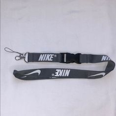 Brand New Without Tags. Nike Gray And Black Lanyard Id Badge Holder Keychain Approx 20" Length Colors: Gray & White White Nike Hat, Nike Lanyard, Nike Flight, Nike Backpack, Black Lanyard, Nike Cap, New Nike Air Force, Jordan Logo, Nike Hat