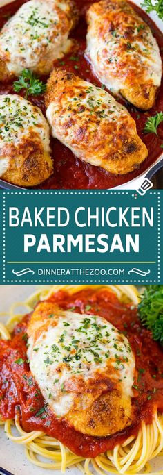 baked chicken parmesan is an easy and delicious dinner recipe