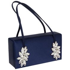 Renaud Pellegrino Evening Bag / Minaudière - Made Evening Handle Bag Designer Evening Bags, Blue Clutch Purse, Blue Clutch, Arm Jewelry, Fur Bag, Chanel Shoulder Bag, Blue Purse, Lightweight Bag, Evening Handbag